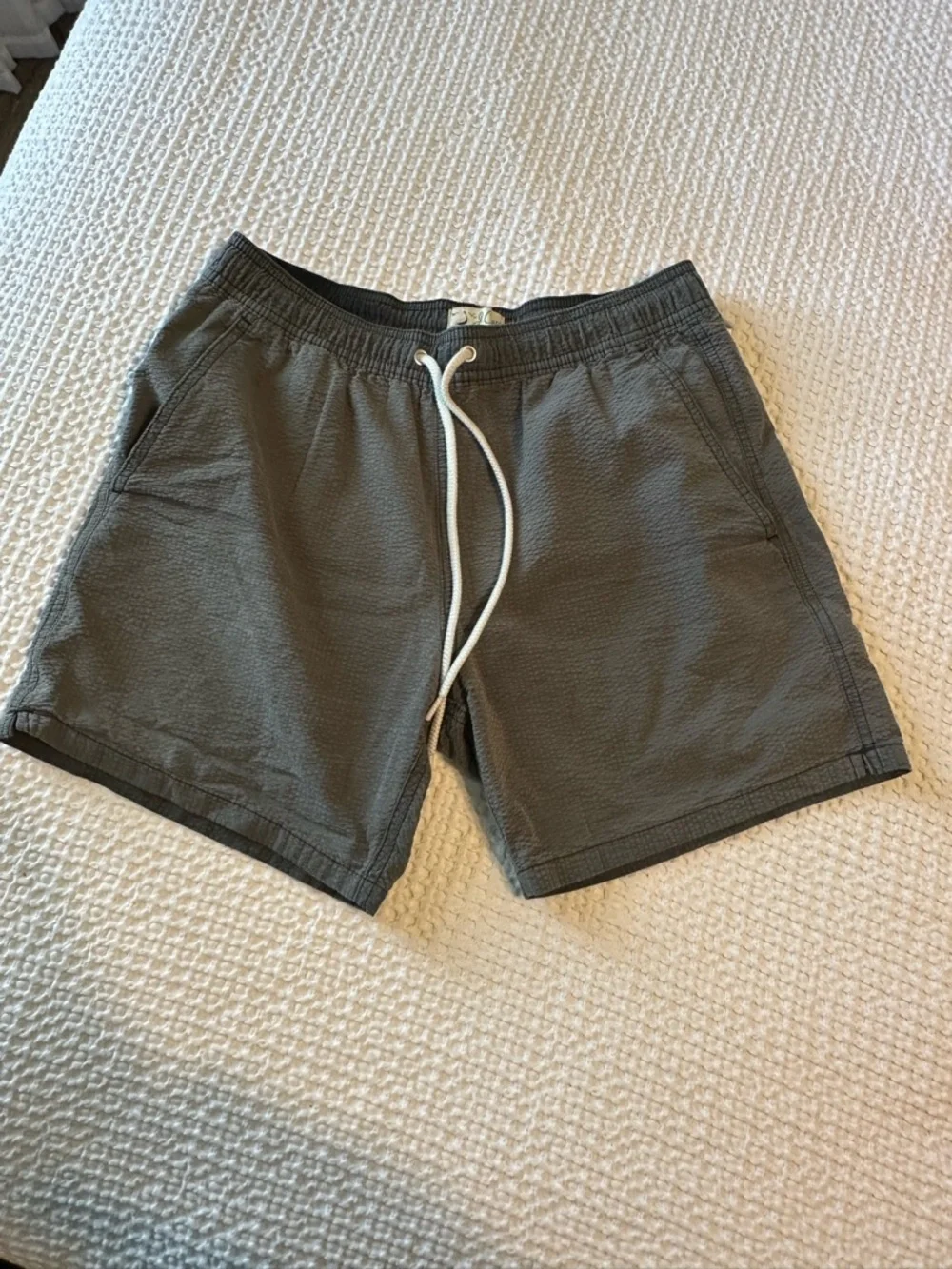 J. Crew Men's Charcoal Drawstring Casual Swim/Board Shorts